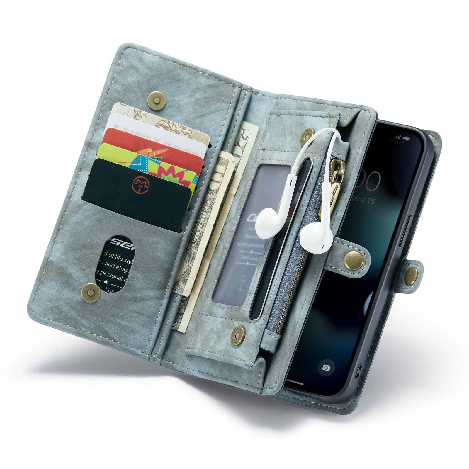 Multi-slot Plånboksfodral iPhone 13 Mini blå