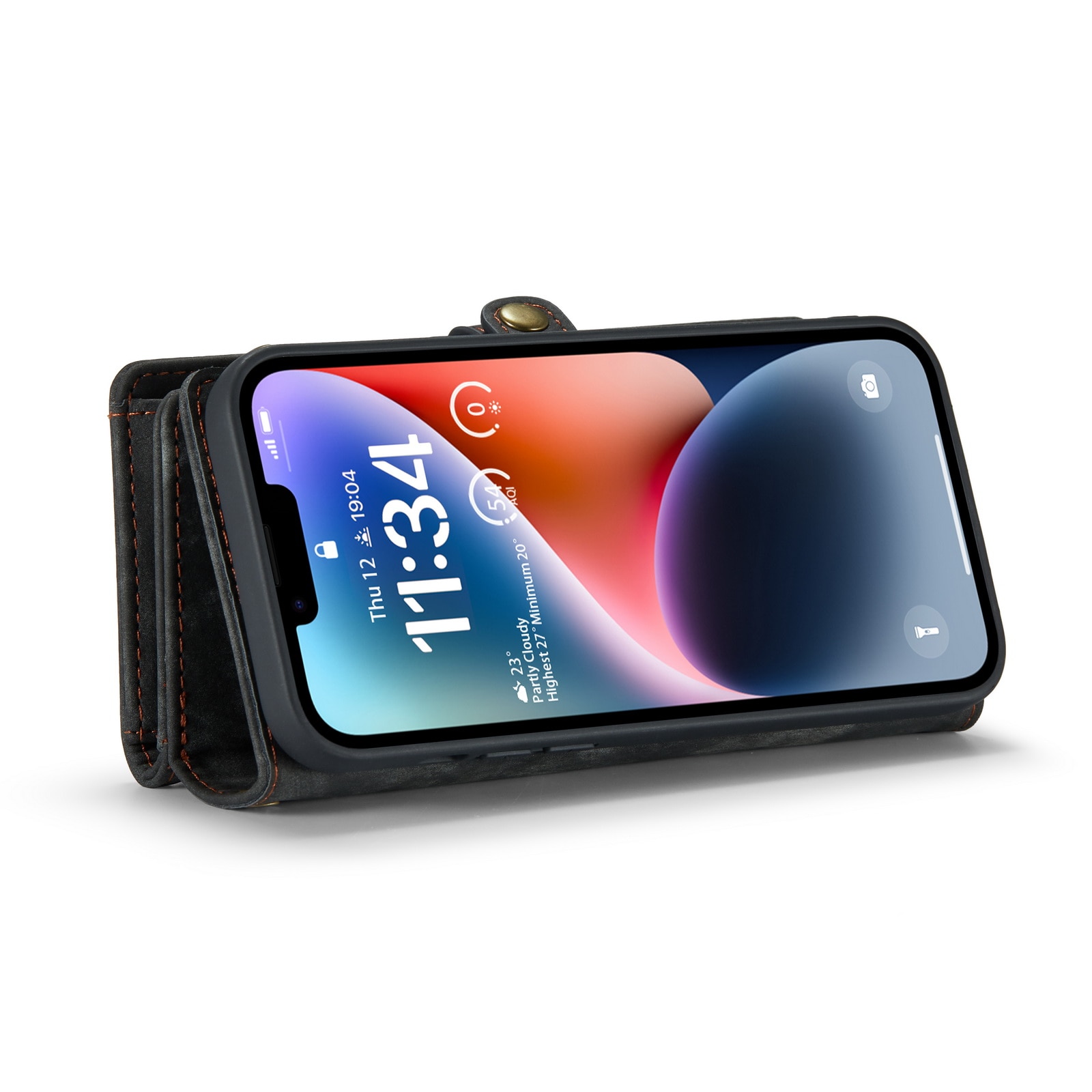 Multi-slot Plånboksfodral iPhone 14 Grå