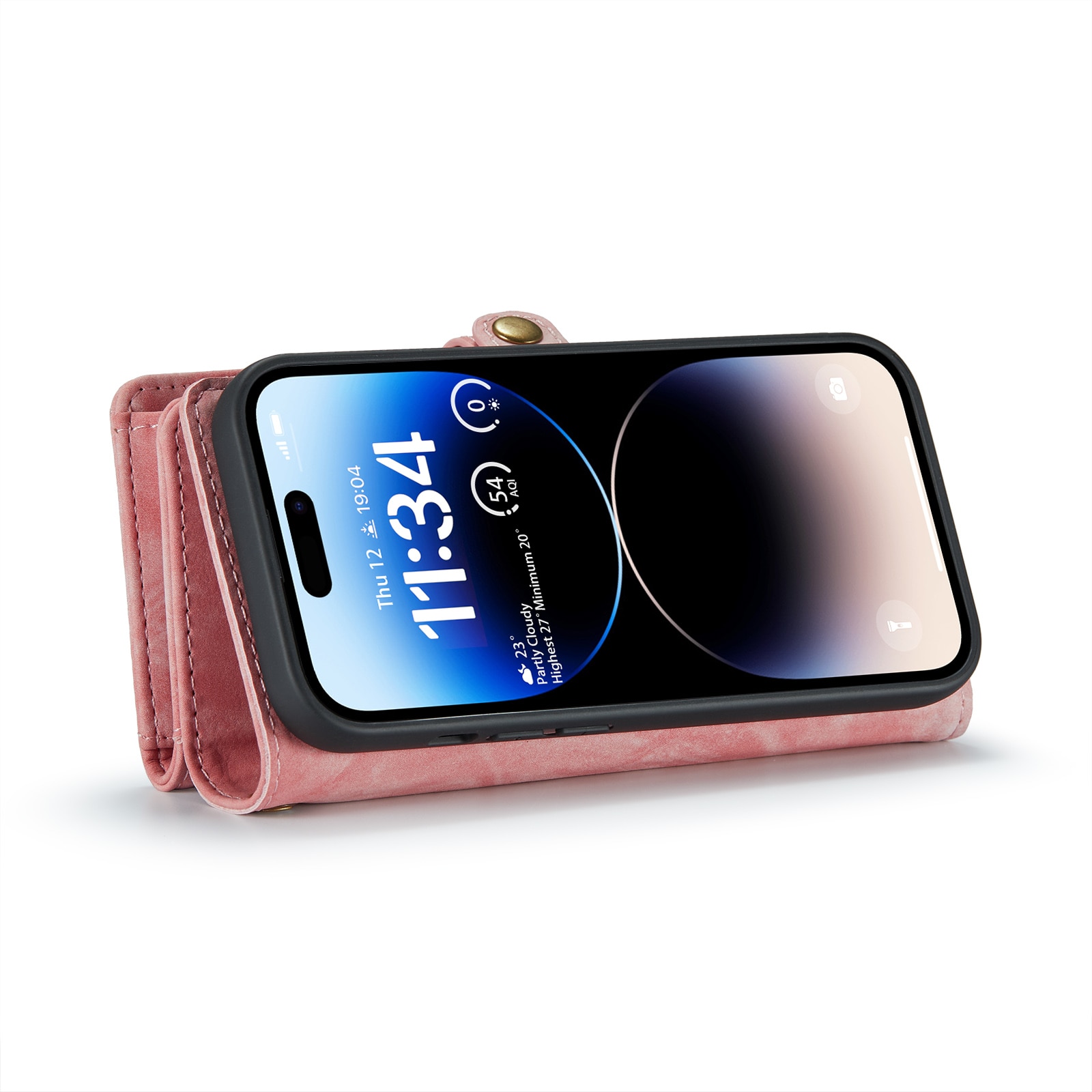 Multi-slot Plånboksfodral iPhone 14 Pro Rosa