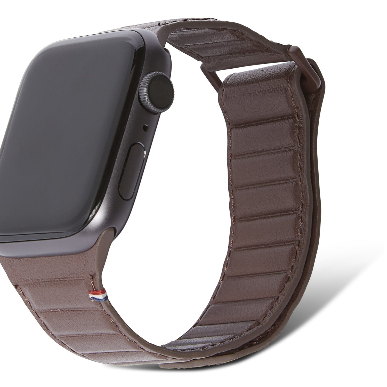 Leather Magnetic Traction Strap Apple Watch 45mm Series 8 Brown