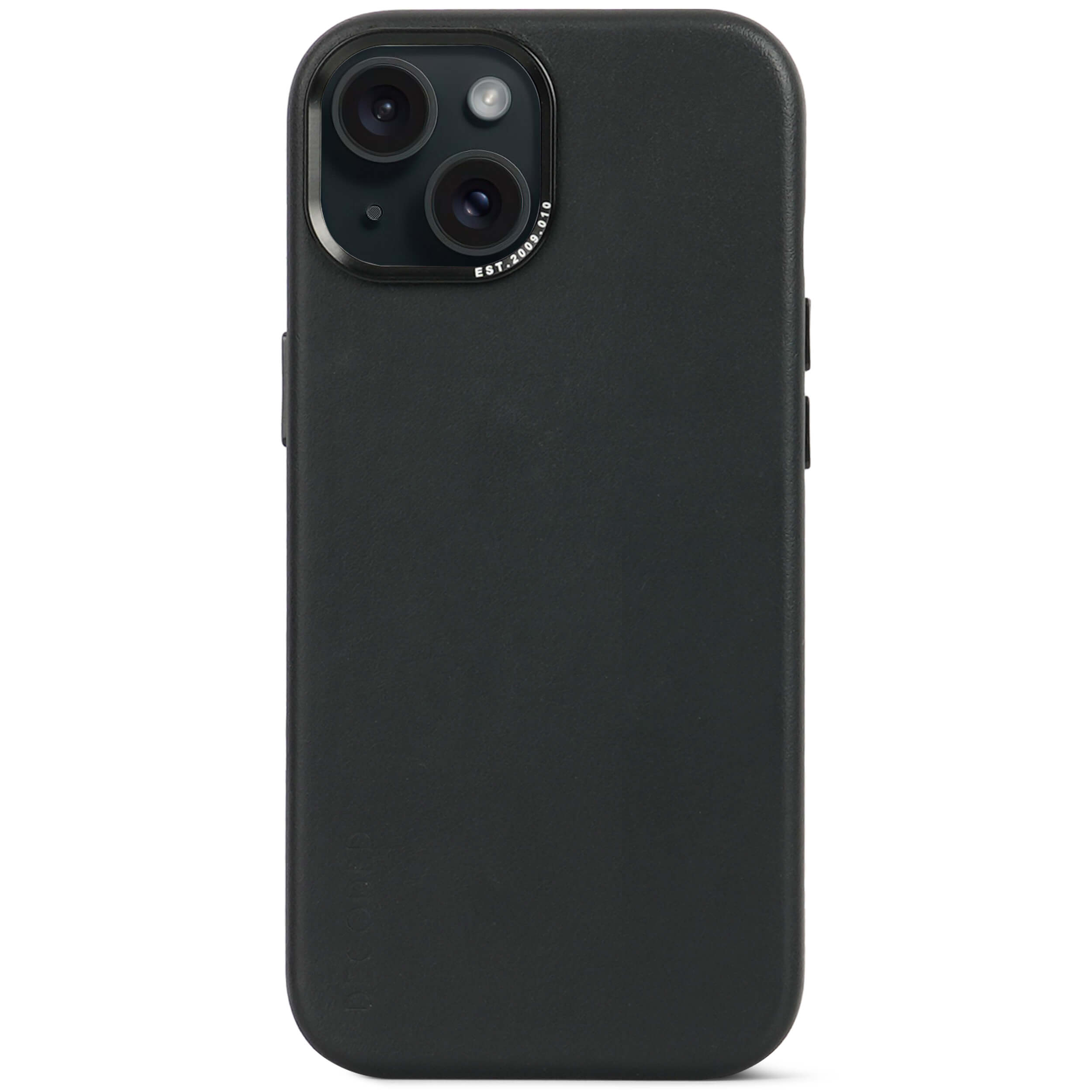 Leather Back Cover iPhone 15 Black