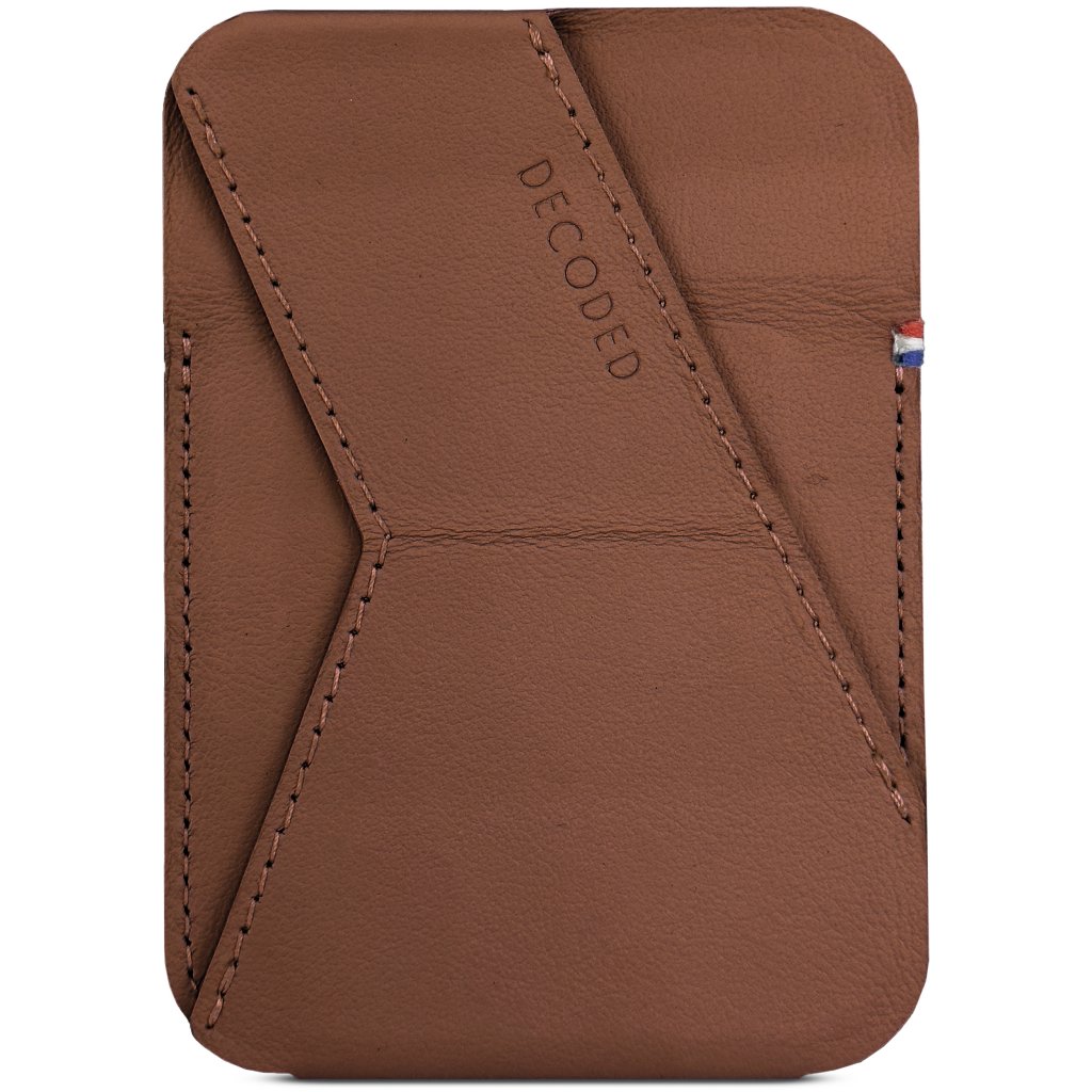 Leather MagSafe Card/Stand Sleeve Tan
