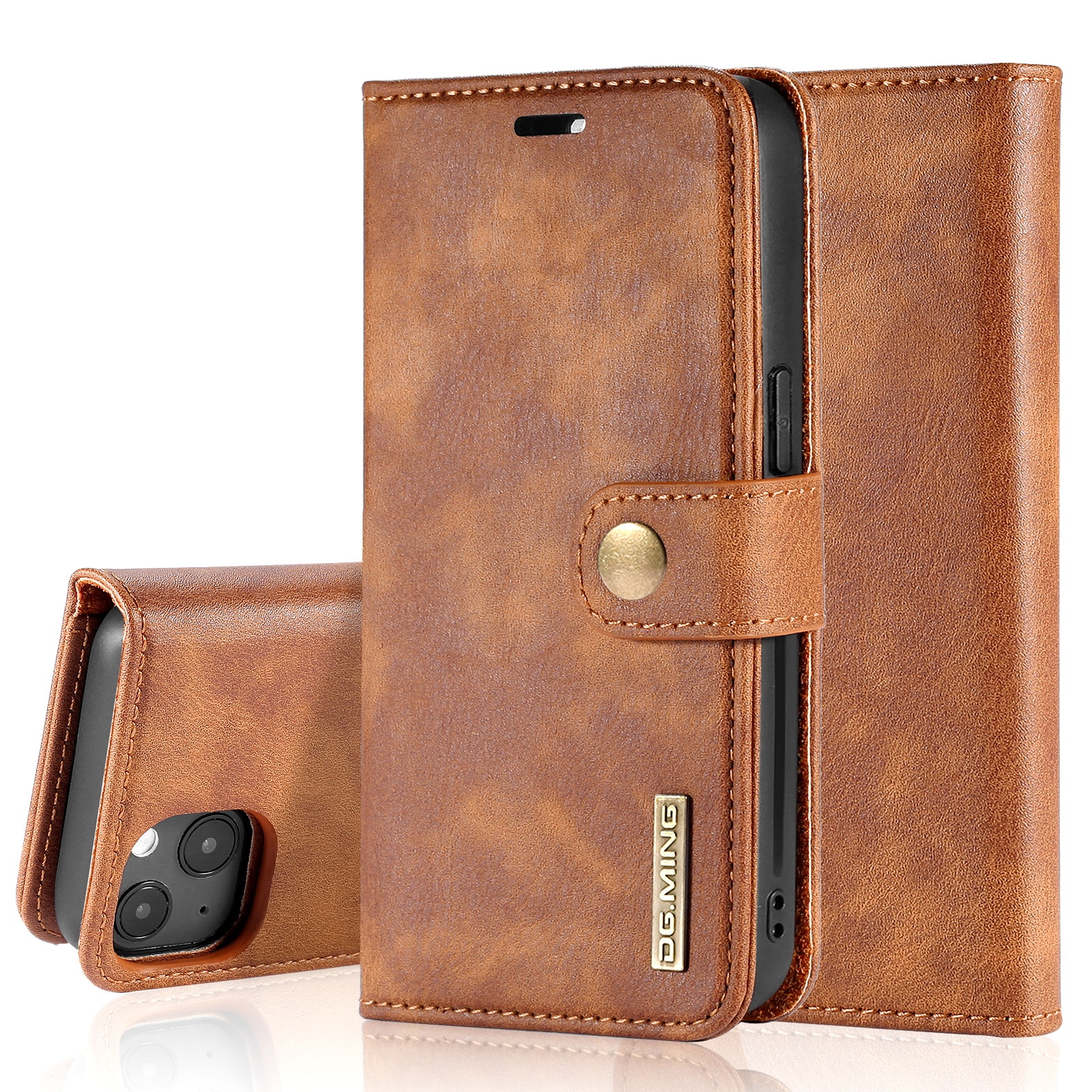 Magnet Wallet iPhone 13 Mini Cognac