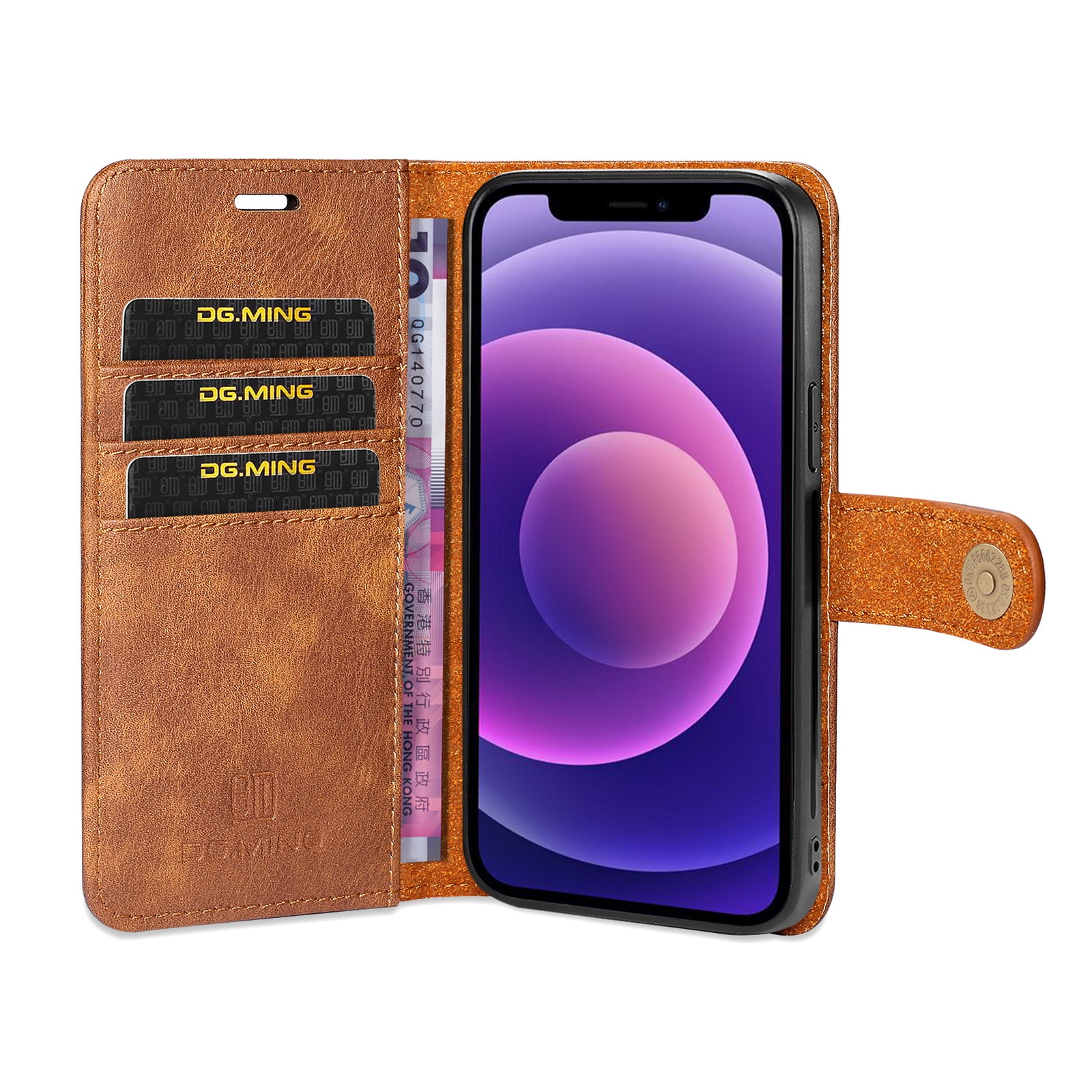 Magnet Wallet iPhone 13 Mini Cognac