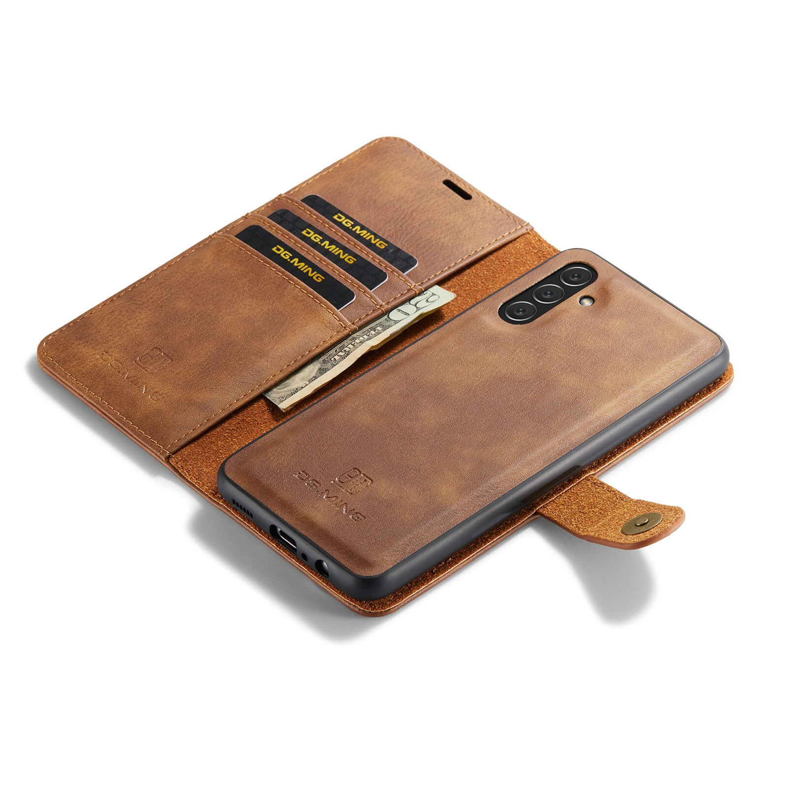 Magnet Wallet Samsung Galaxy A14 Cognac