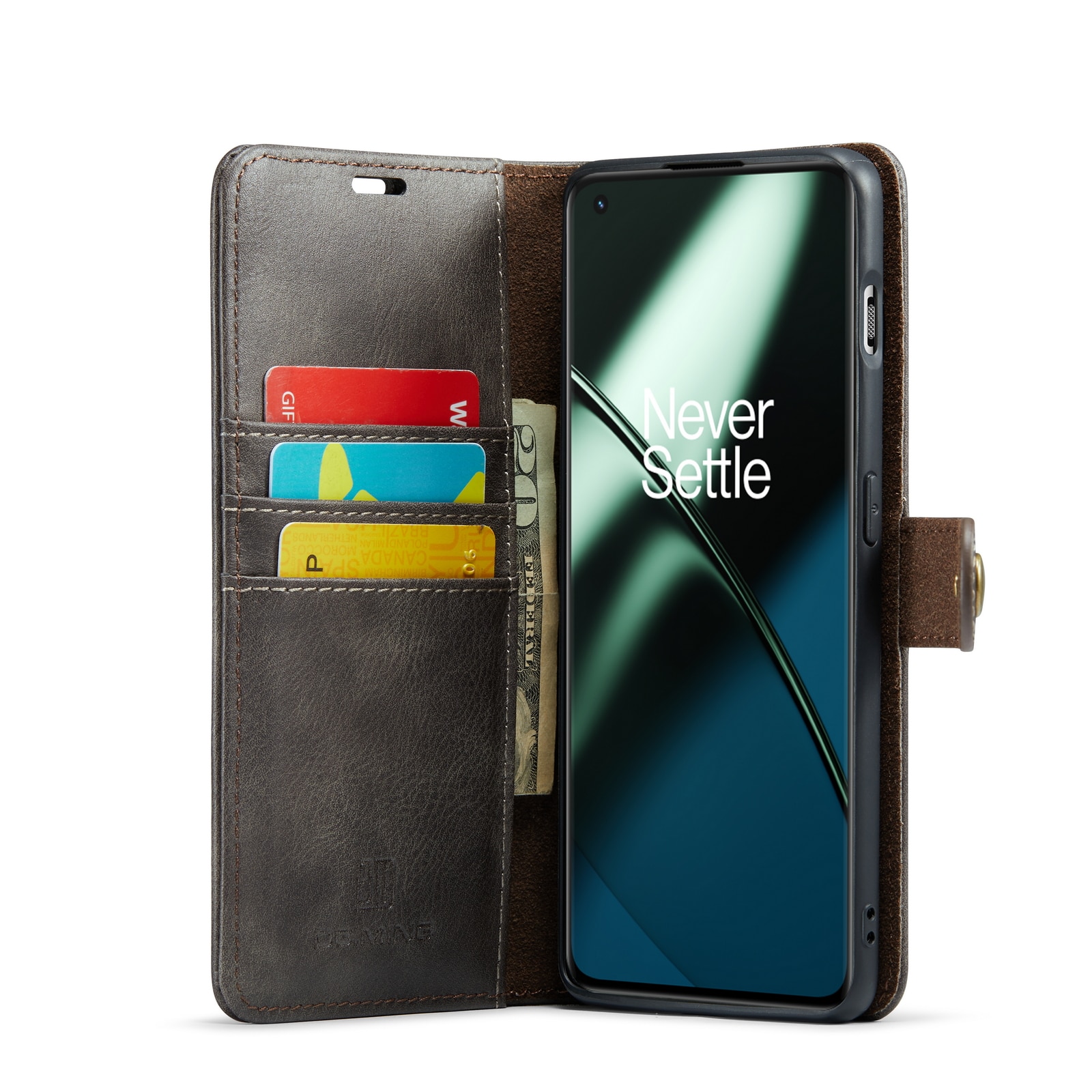 Magnet Wallet OnePlus 11 Brown