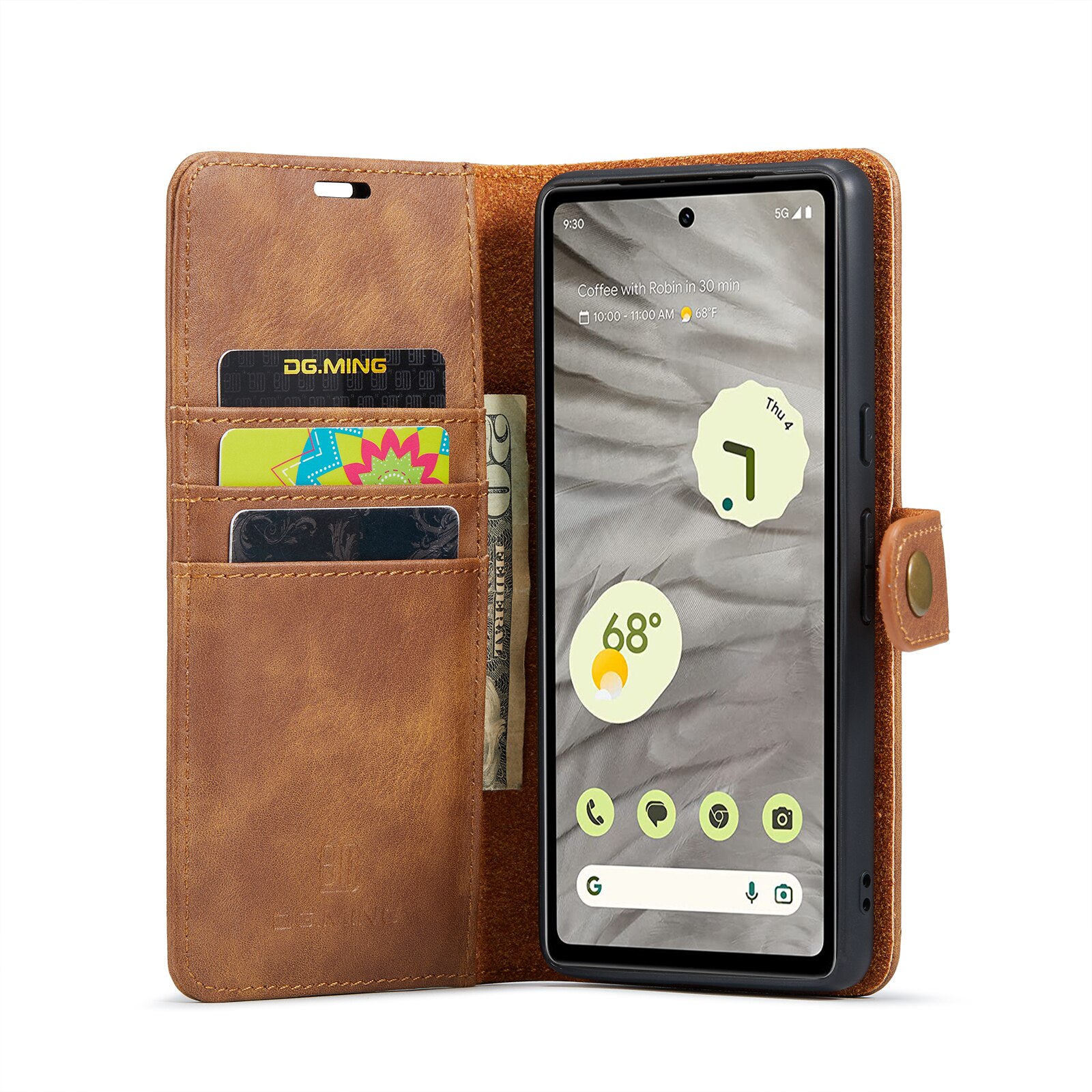 Magnet Wallet Google Pixel 7a Cognac