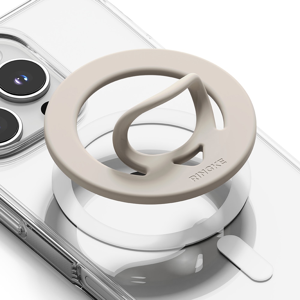 Dual Magnetic Silicone Ring Warm Gray