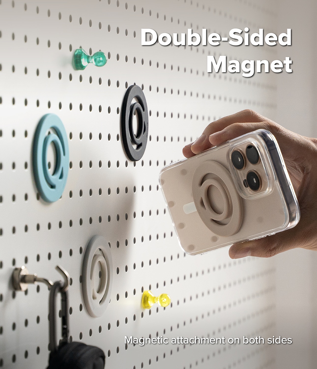 Dual Magnetic Silicone Ring Warm Gray