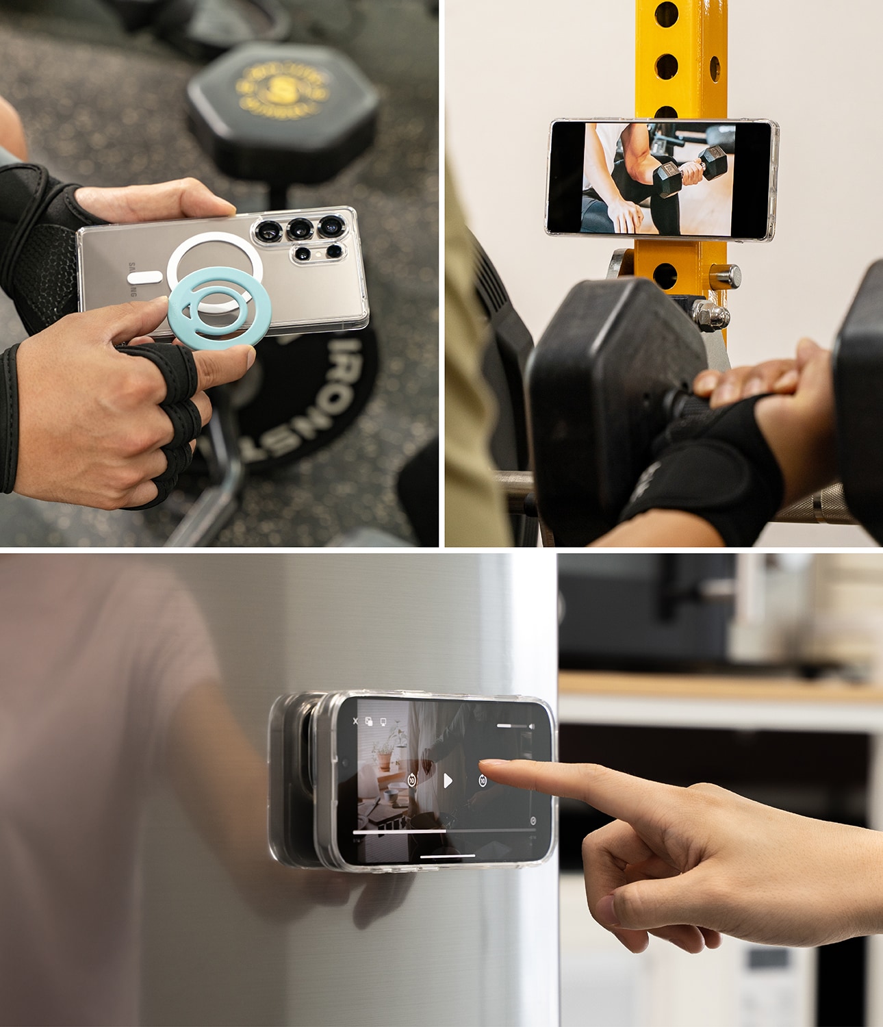 Dual Magnetic Silicone Ring Warm Gray