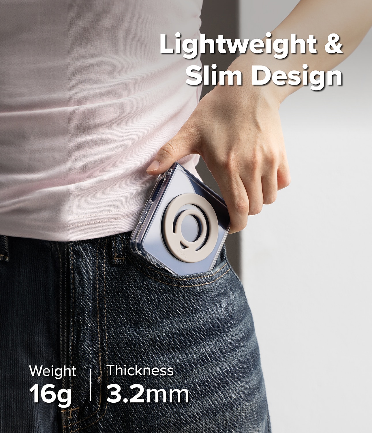 Dual Magnetic Silicone Ring Warm Gray