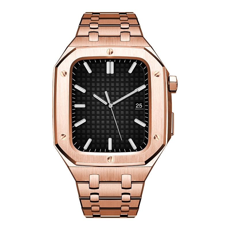 Apple Watch 45mm Series 7 Full Metal Armband roséguld