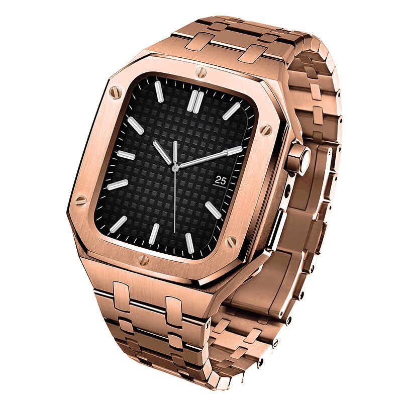 Apple Watch 45mm Series 7 Full Metal Armband roséguld