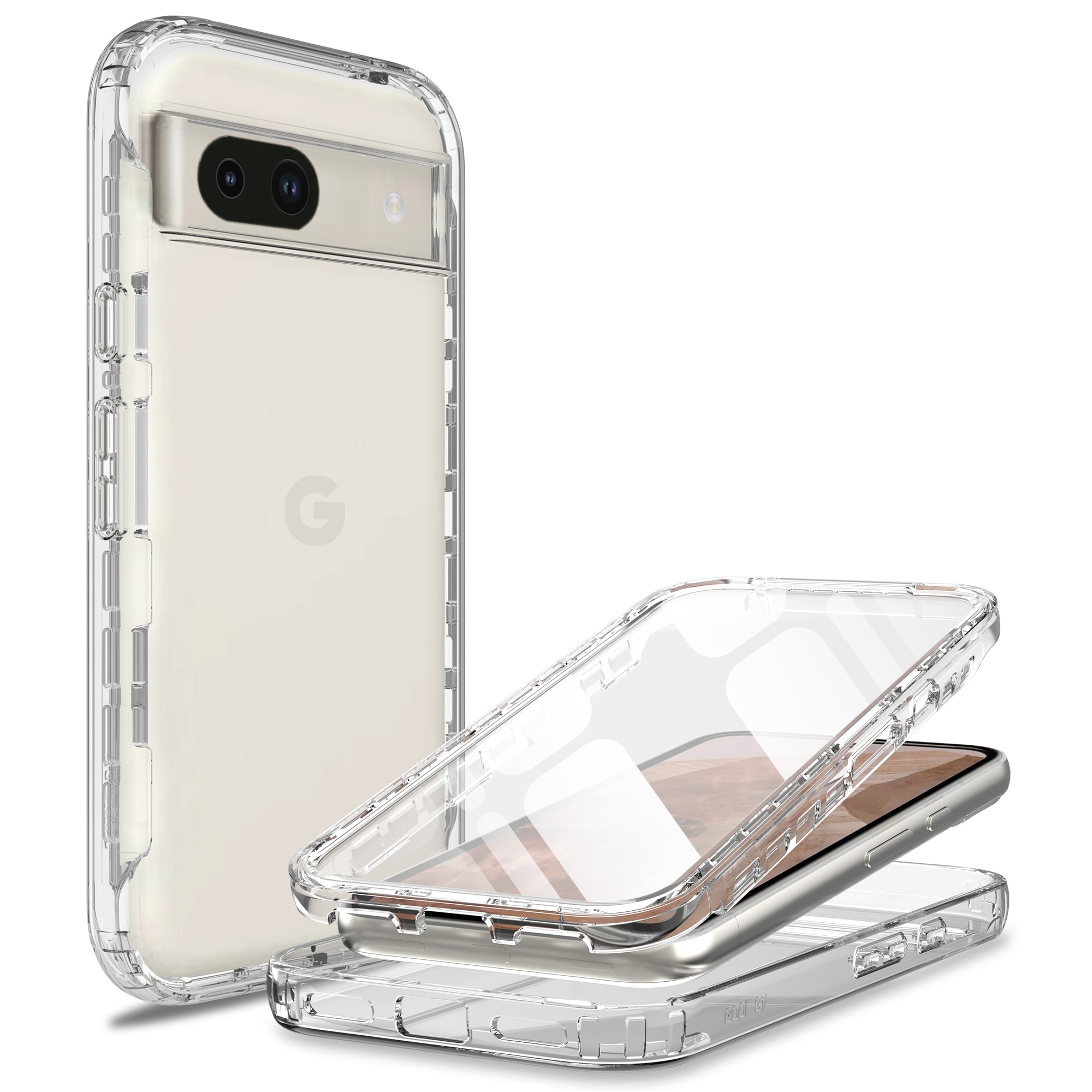 Full Protection Case Google Pixel 8a transparent