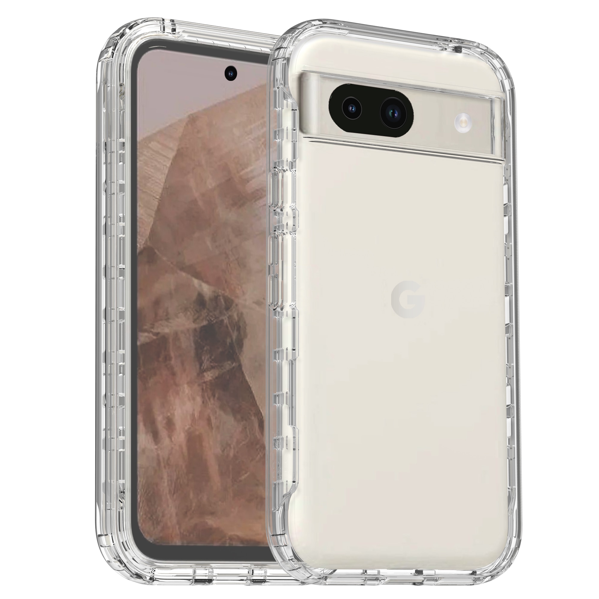 Full Protection Case Google Pixel 8a transparent