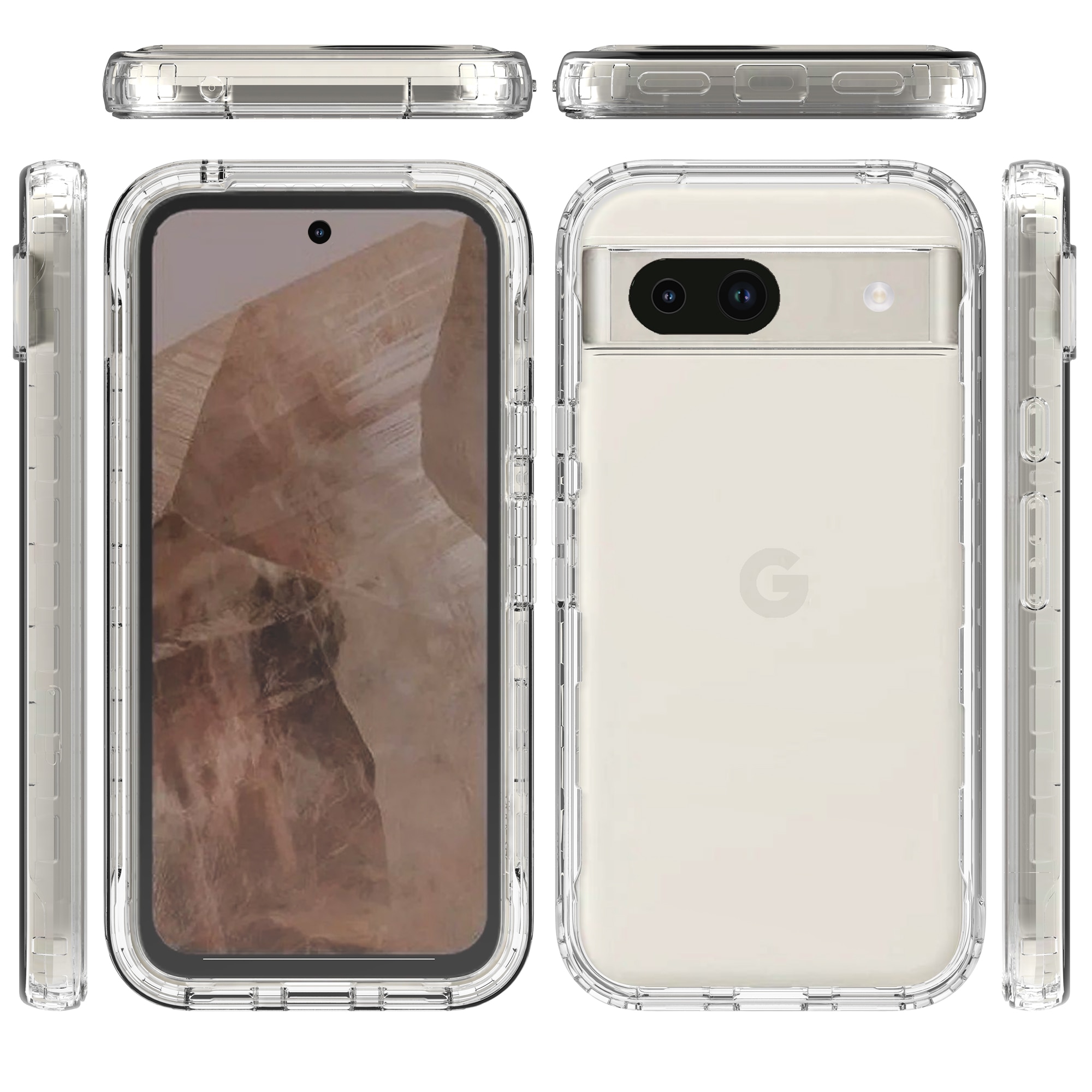 Full Protection Case Google Pixel 8a Genomskinlig