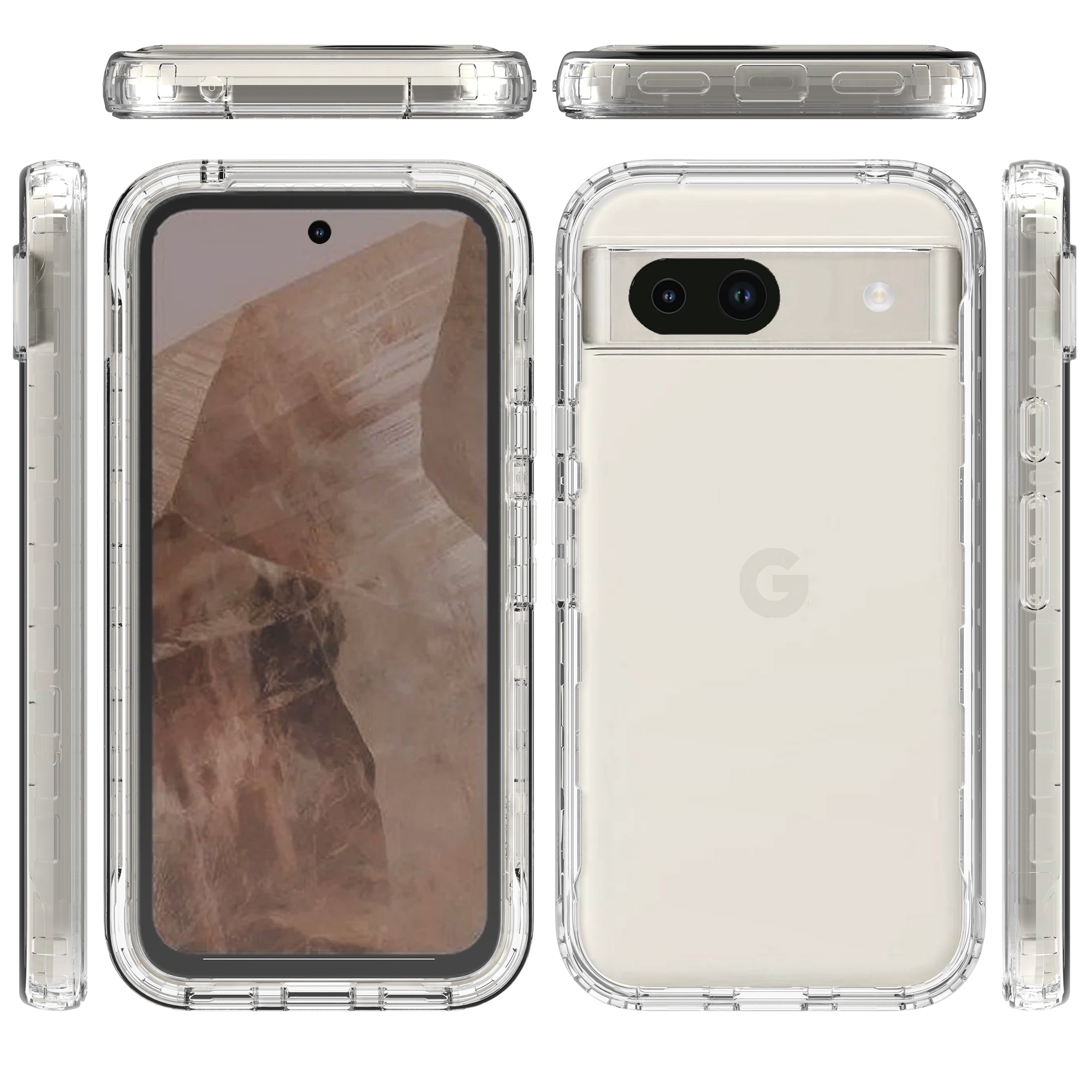 Full Protection Case Google Pixel 8a transparent