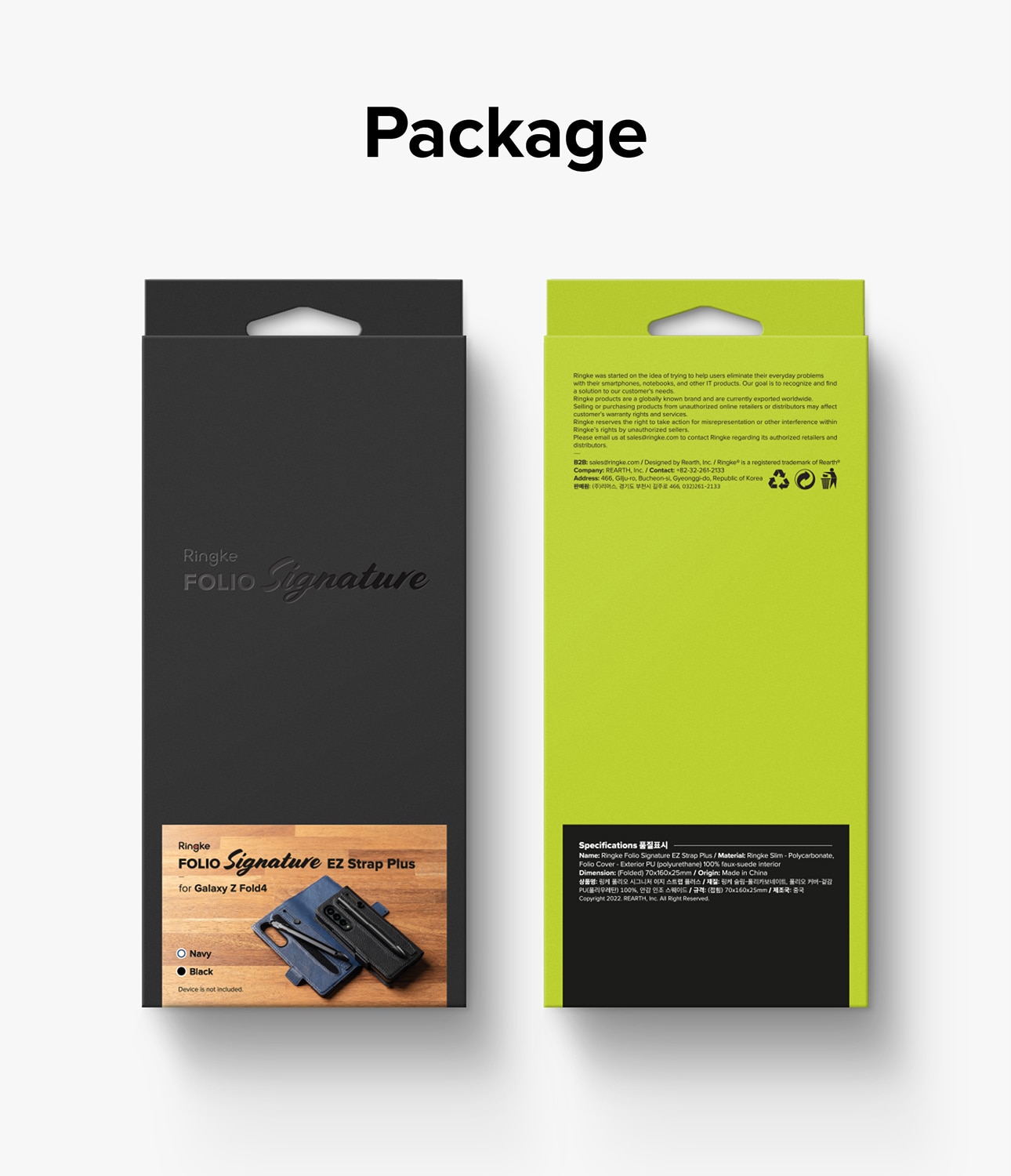 Folio Signature EZ Strap Plus Galaxy Z Fold 4 Black