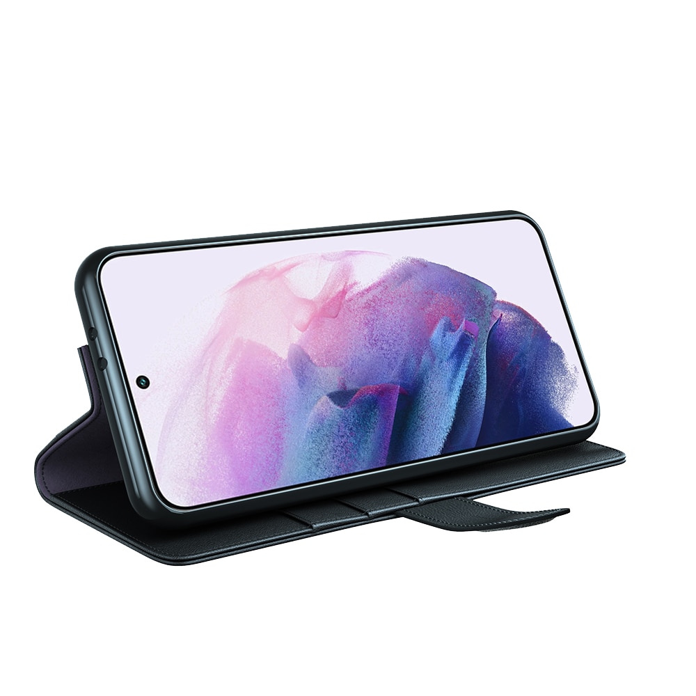 Äkta Läderfodral Samsung Galaxy S22 Plus Svart