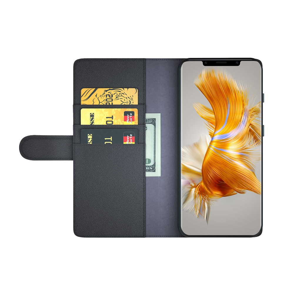 Äkta Läderfodral Huawei Mate 50 Svart