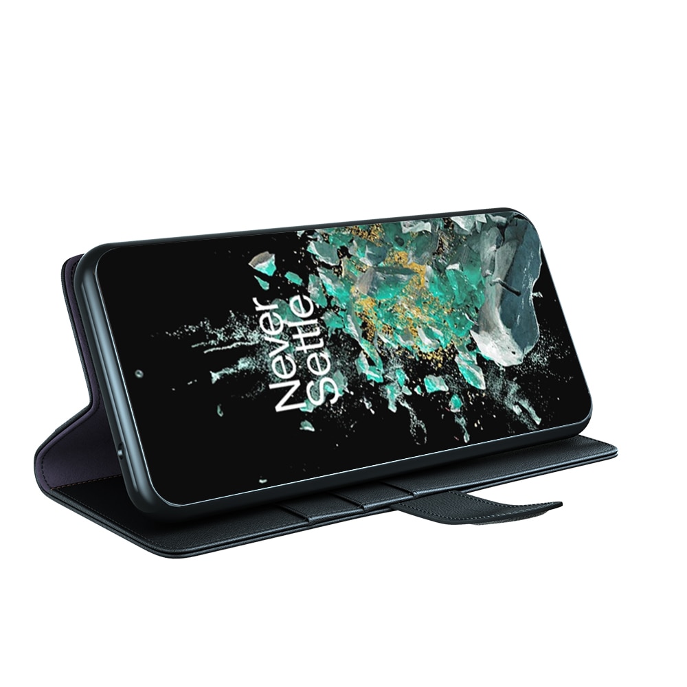 Äkta Läderfodral OnePlus 10T svart