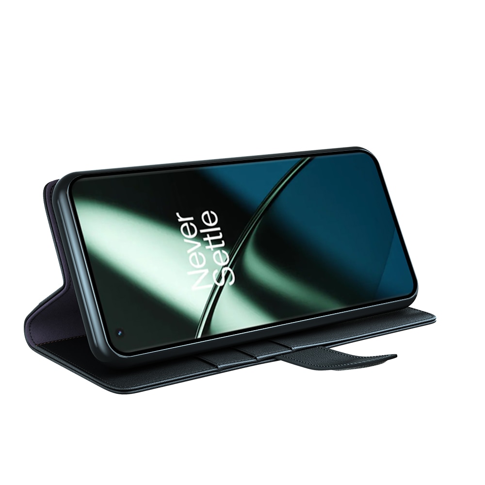 Äkta Läderfodral OnePlus 11 svart