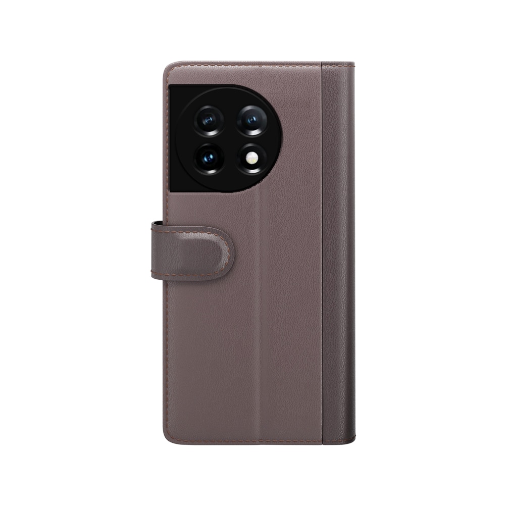 Äkta Läderfodral  OnePlus 11 Brun