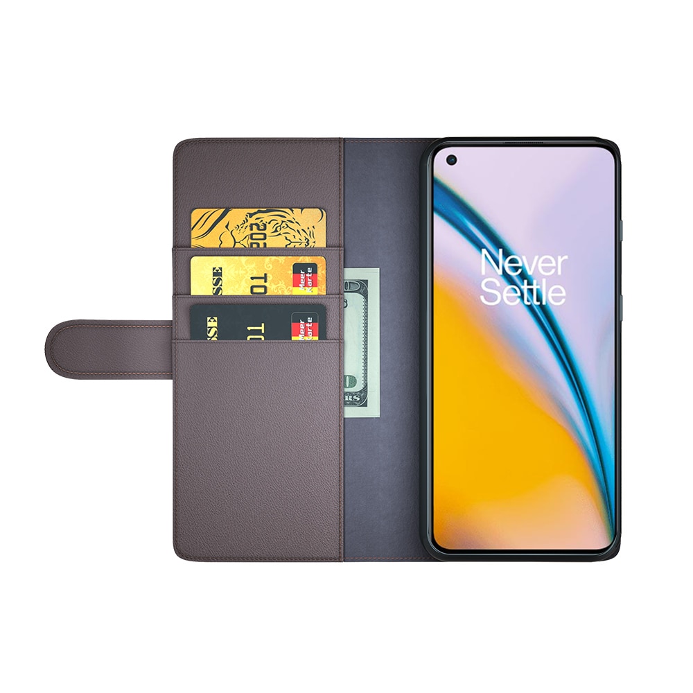 Äkta Läderfodral  OnePlus Nord 2 5G Brun