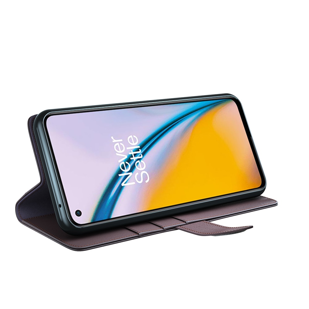 Äkta Läderfodral  OnePlus Nord 2 5G Brun