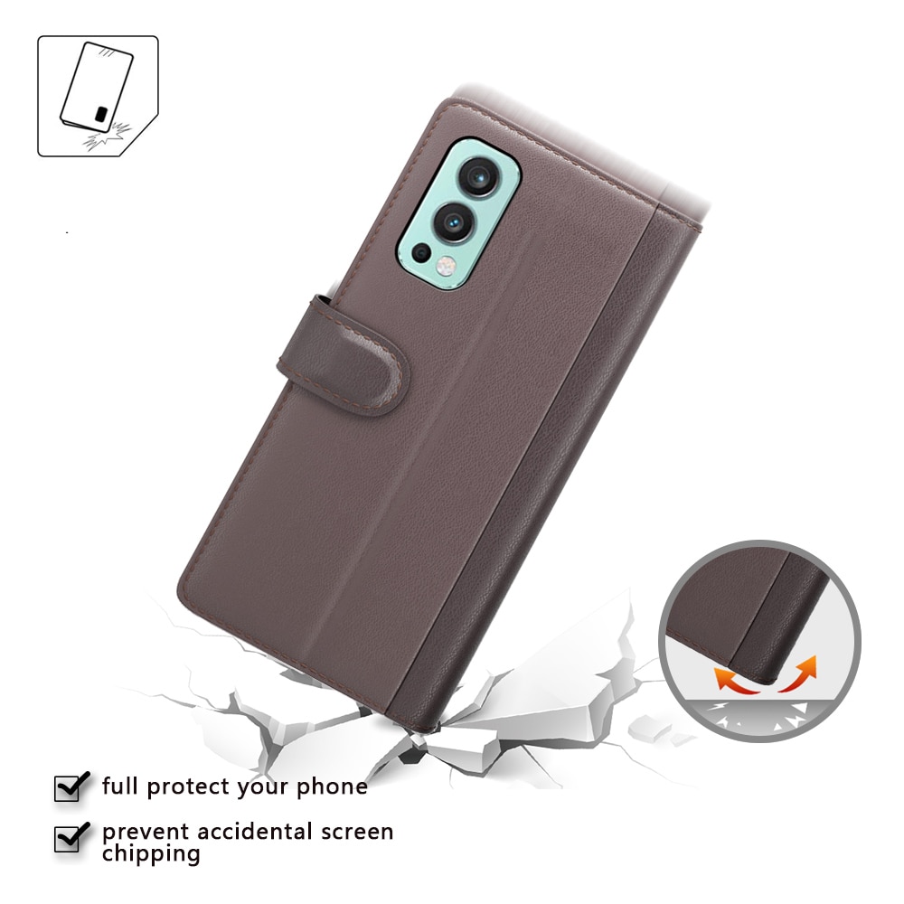 Äkta Läderfodral  OnePlus Nord 2 5G Brun