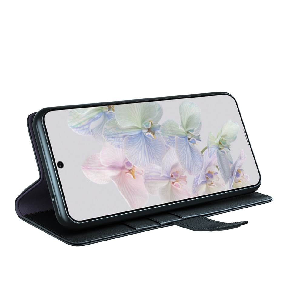 Äkta Läderfodral Google Pixel 7 Pro Svart