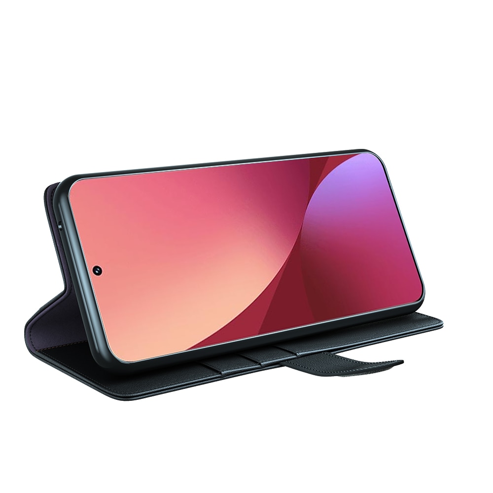 Äkta Läderfodral Xiaomi 12 Svart