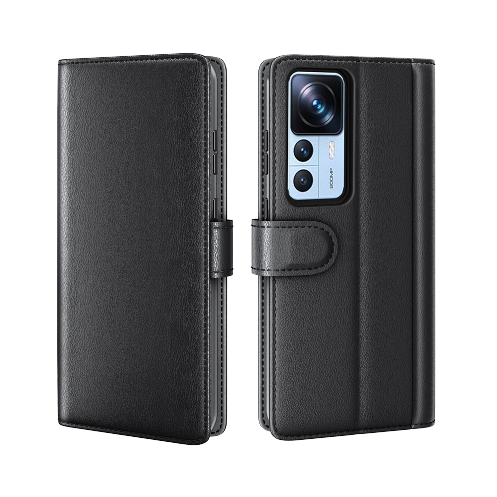 Äkta Läderfodral Xiaomi 12T/12T Pro Svart