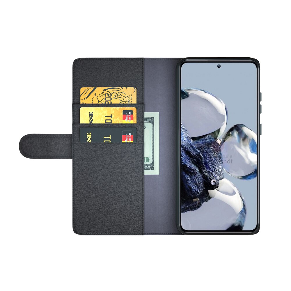 Äkta Läderfodral Xiaomi 12T/12T Pro Svart