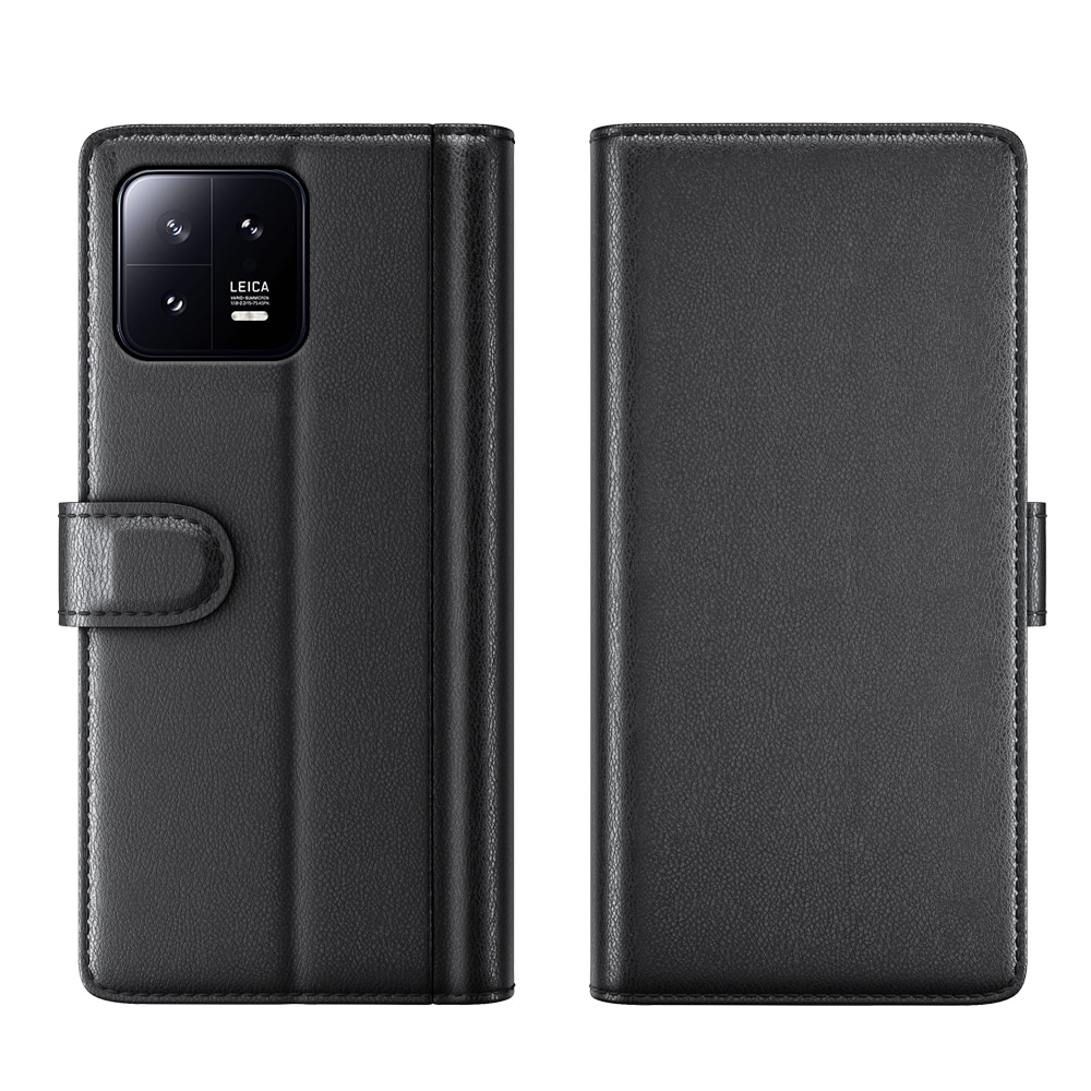 Äkta Läderfodral Xiaomi 13 Svart