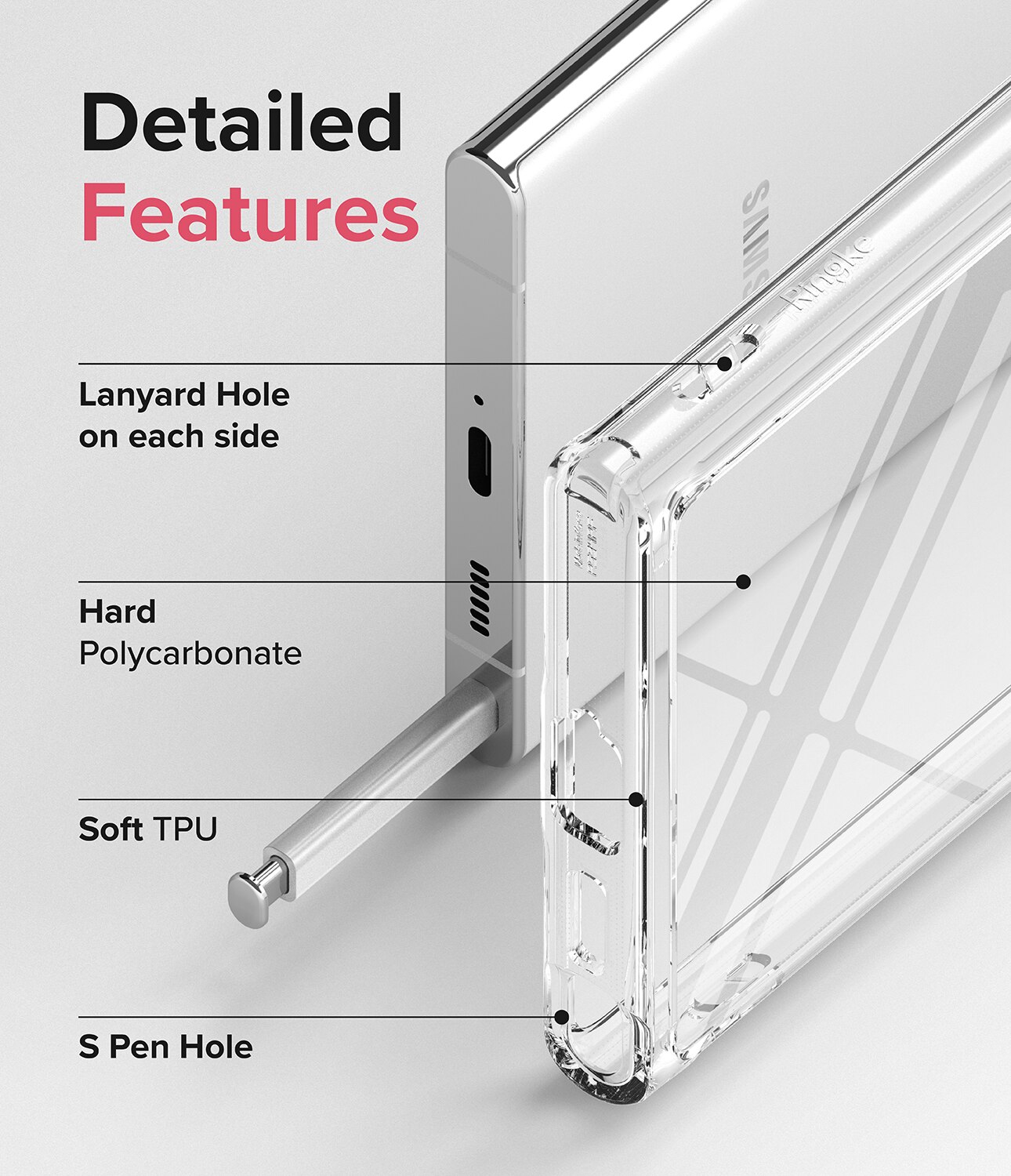 Fusion Case Samsung Galaxy S22 Ultra Genomskinlig