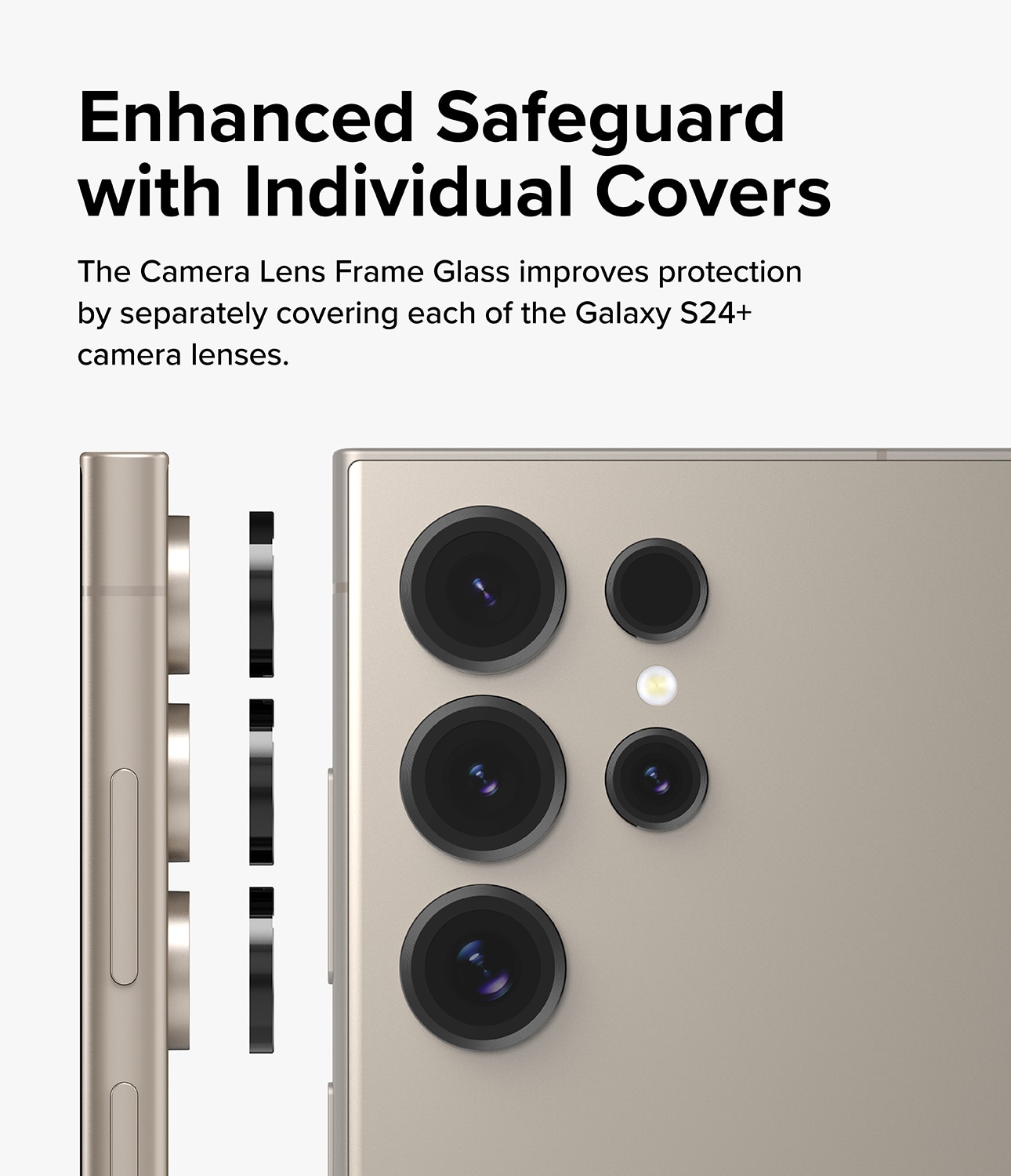 Camera Lens Frame Glass Samsung Galaxy S24 Ultra Black