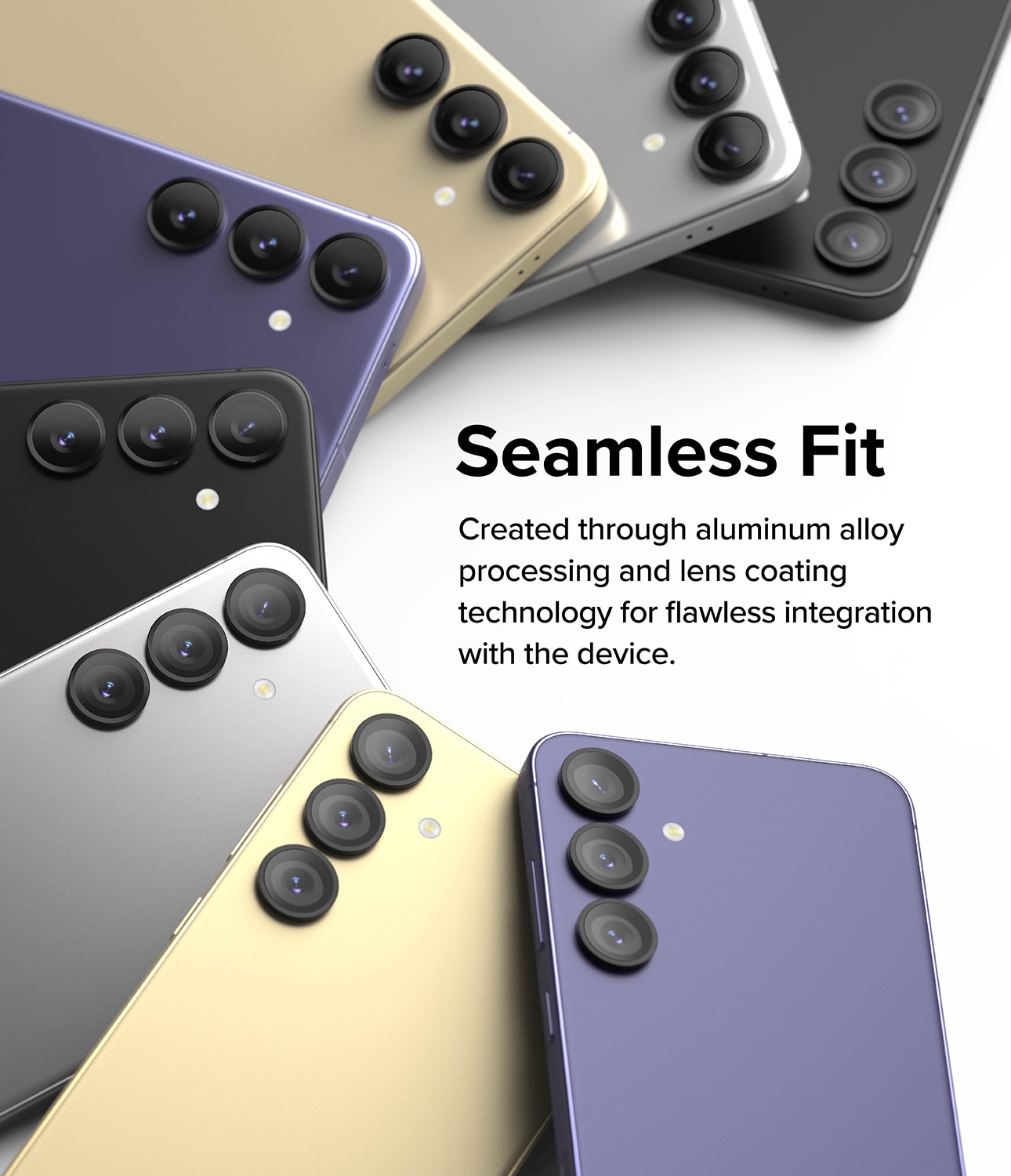 Camera Lens Frame Glass Samsung Galaxy S24 Svart