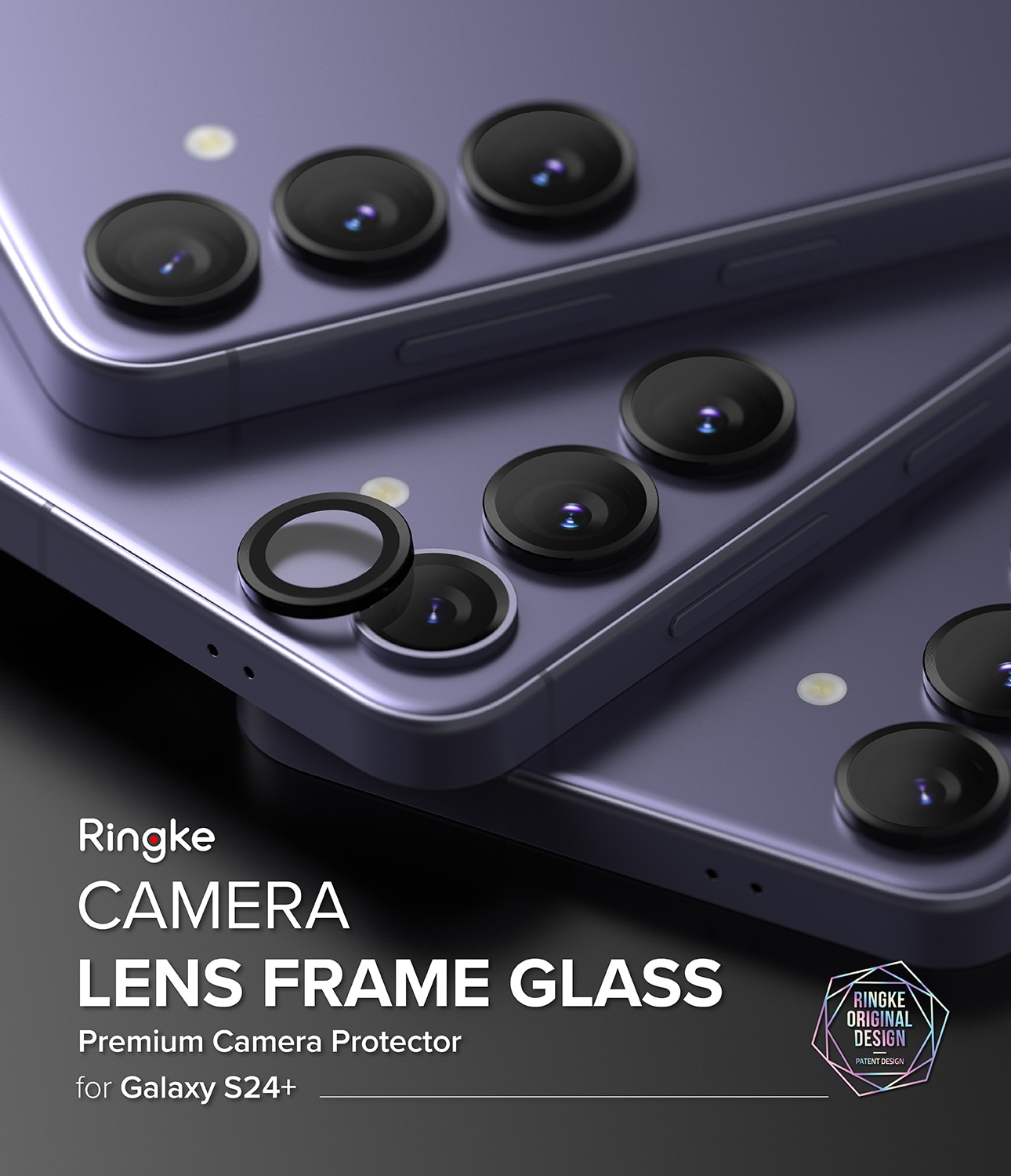 Camera Lens Frame Glass Samsung Galaxy S24 Plus Black