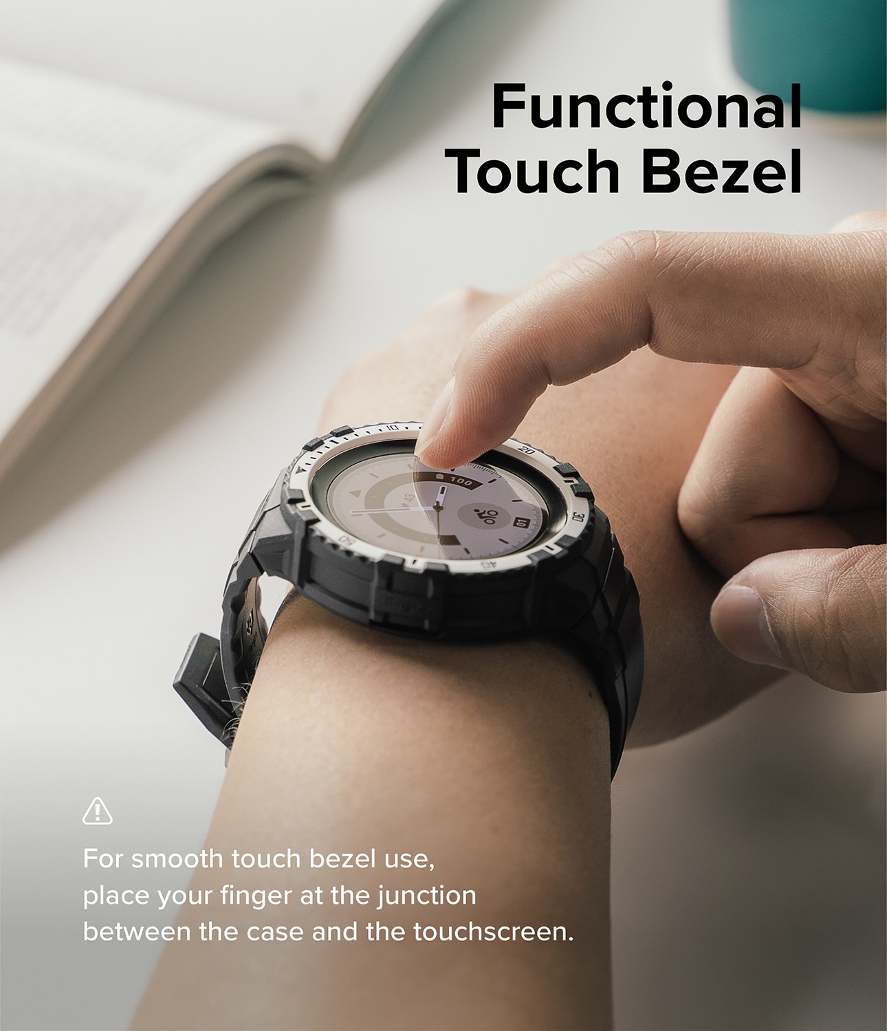 Fusion X Skal Samsung Galaxy Watch 5 Pro 45mm White (Black Index)