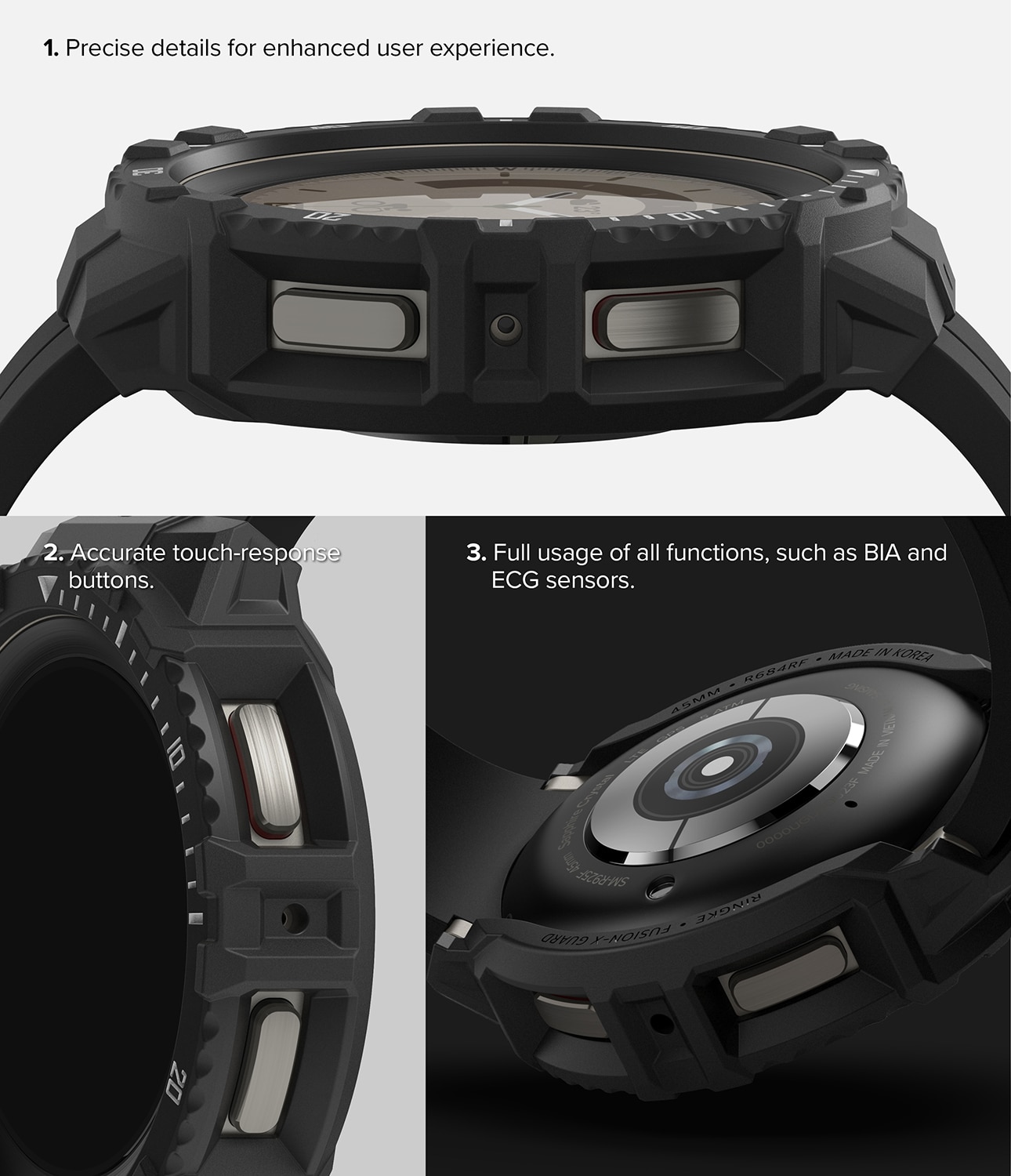 Fusion X Skal Samsung Galaxy Watch 5 Pro 45mm Black (White Index)