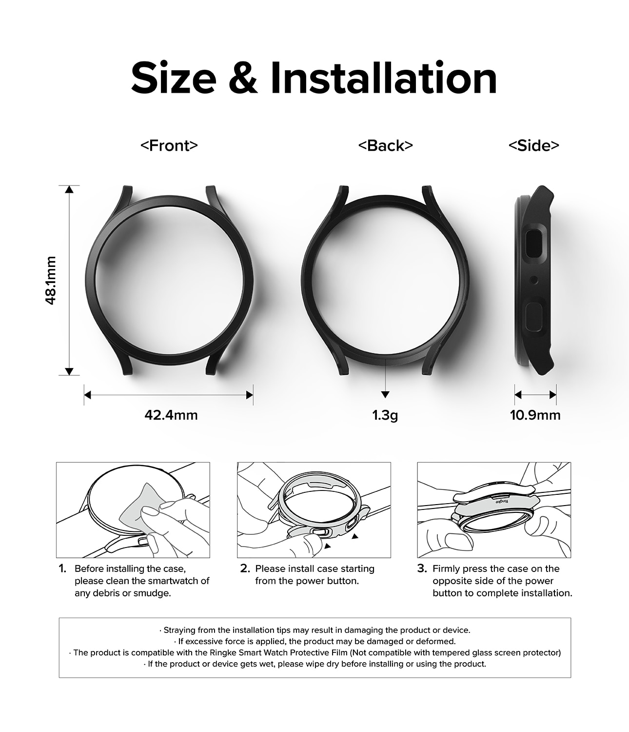Slim Case (2-pack) Samsung Galaxy Watch 5 44mm Flerfärgad/mönster