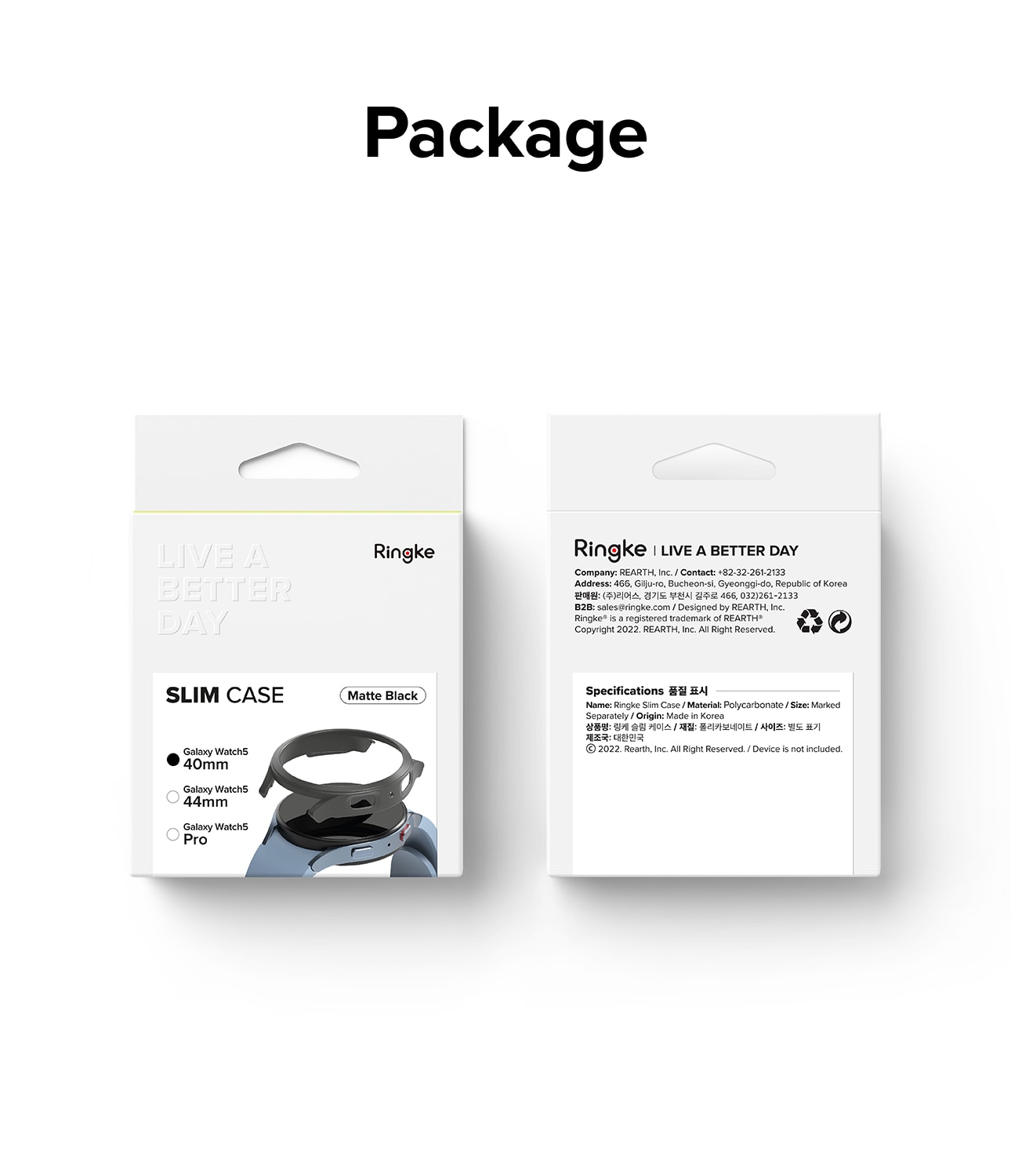 Slim Case (2-pack) Samsung Galaxy Watch 5 44mm Flerfärgad/mönster