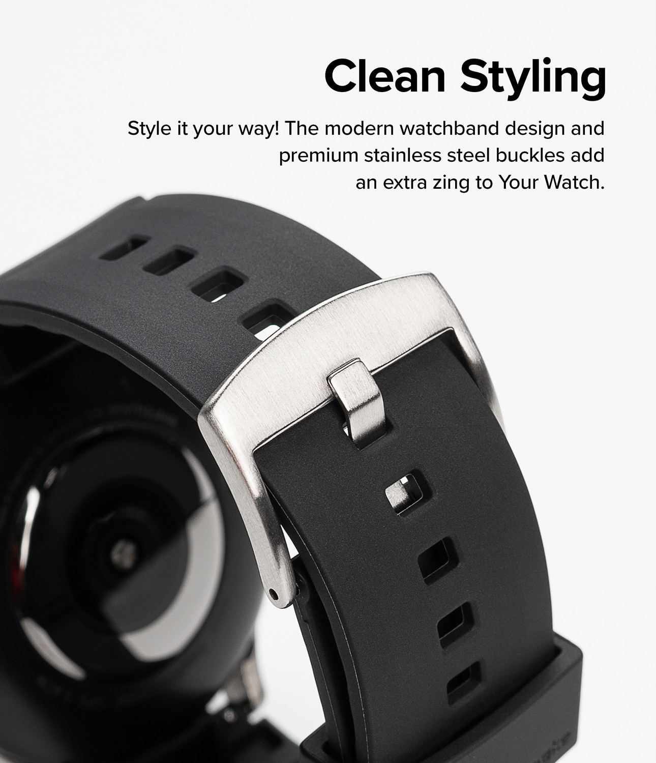 Rubber One Bold Band Garmin Vivoactive 6 Svart