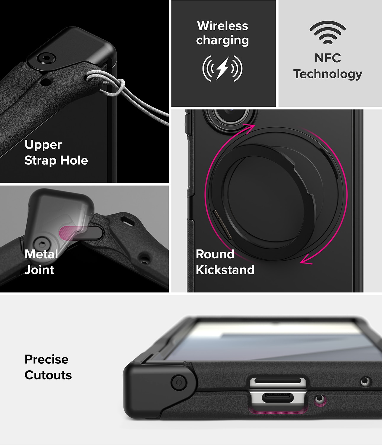 Alles Magnetic Case Samsung Galaxy Z Fold 7 svart
