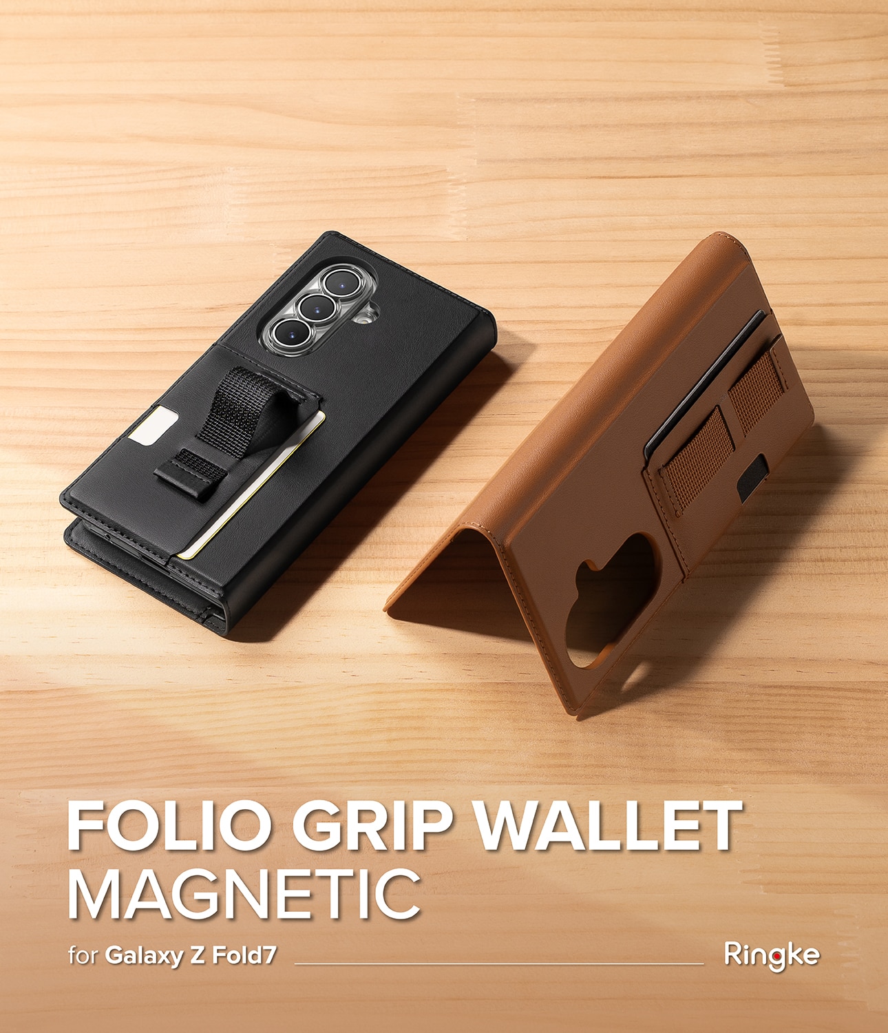 Folio Grip Wallet Magnetic Samsung Galaxy Z Fold 7 Black
