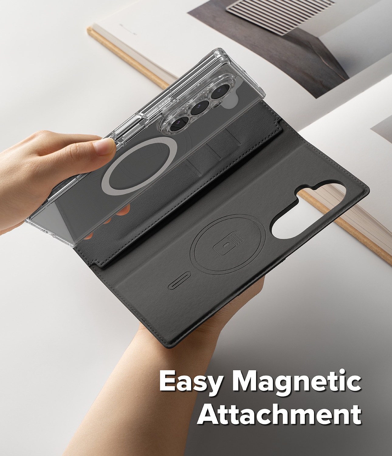 Folio Grip Wallet Magnetic Samsung Galaxy Z Fold 7 Black