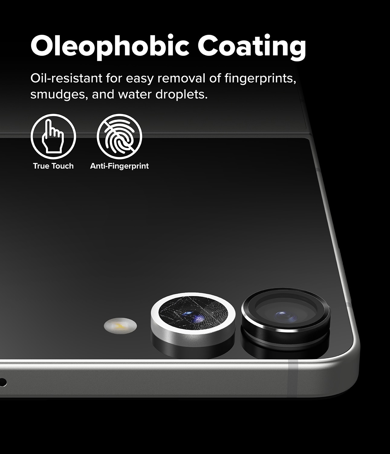 Camera Lens Frame Glass (2-pack) Samsung Galaxy Z Flip 7 Black