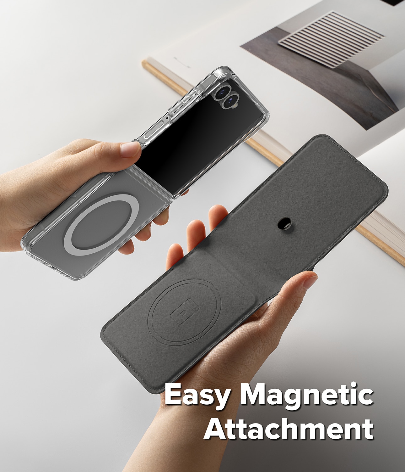 Folio Grip Wallet Magnetic Samsung Galaxy Z Flip 7 Black