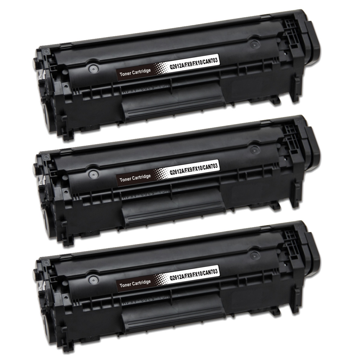 3-pack Kompatibel svart toner - ersätter HP 12A / Q2612A - 2000 sidor